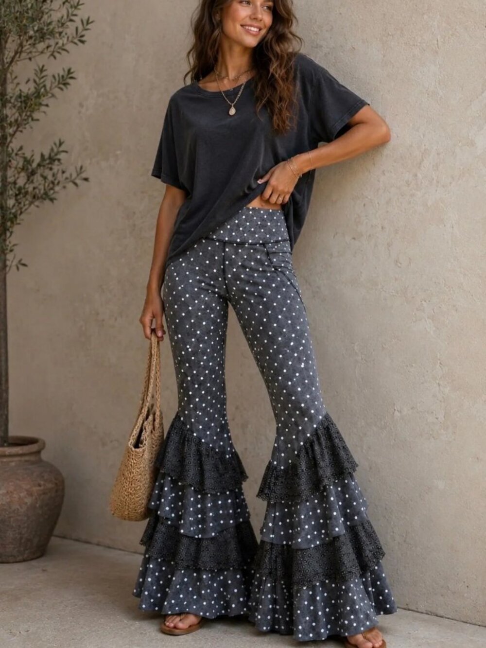A Rare Bird Polka Dot Ruffle & Lace